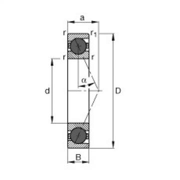 angular contact ball bearing installation HCB7015-E-T-P4S FAG