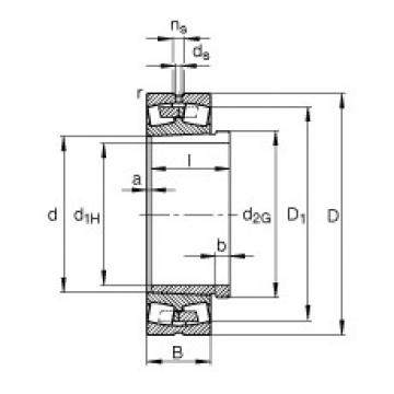 spherical roller bearing axial load 240/710-B-K30-MB + AH240/710-H FAG
