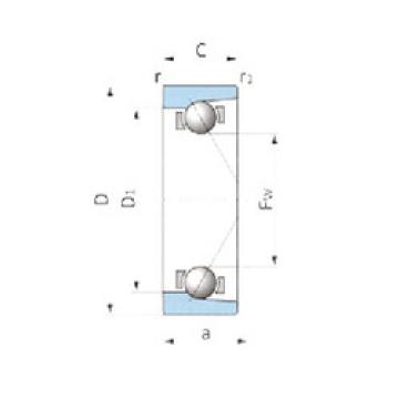 angular contact ball bearing installation ACS0304-2 KOYO