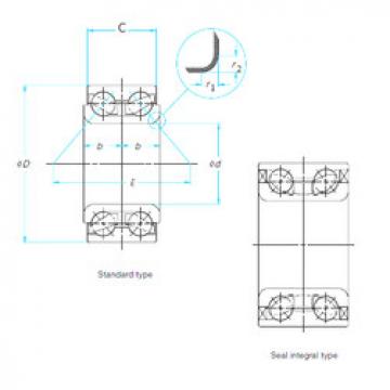 tapered roller bearing axial load ZA-45BWD16CA103** E NSK