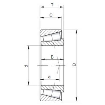 tapered roller dimensions bearings 33014 ISO