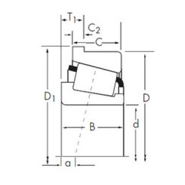 tapered roller dimensions bearings 369A/362-B Timken