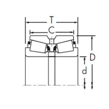 tapered roller dimensions bearings 44158/44363D Timken