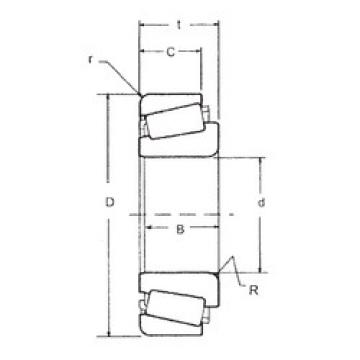 tapered roller dimensions bearings 350A/354A FBJ