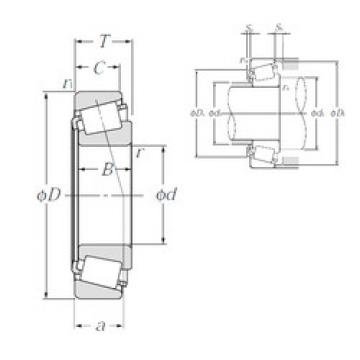 tapered roller dimensions bearings 4T-332/28 NTN