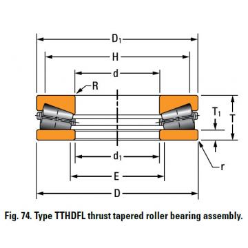 TTHDFL thrust tapered roller bearing T45750
