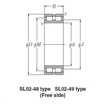 SL Type Cylindrical Roller Bearings NTN SL01-4848