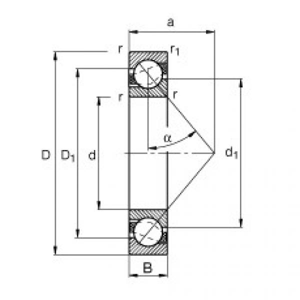 angular contact ball bearing installation 7301-B-JP FAG #1 image