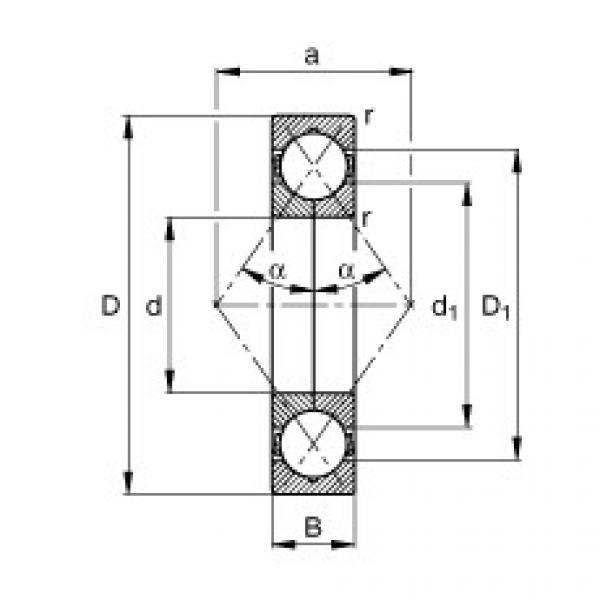 angular contact ball bearing installation QJ307-TVP FAG #1 image