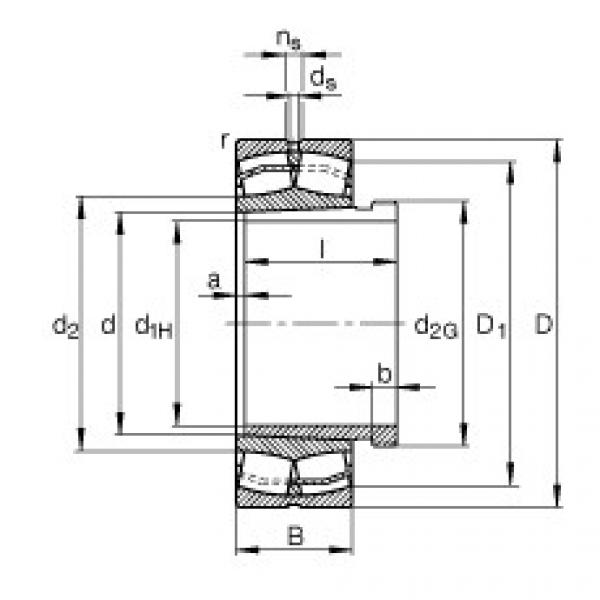 spherical roller bearing axial load 24184-B-K30 + AH24184-H FAG #1 image