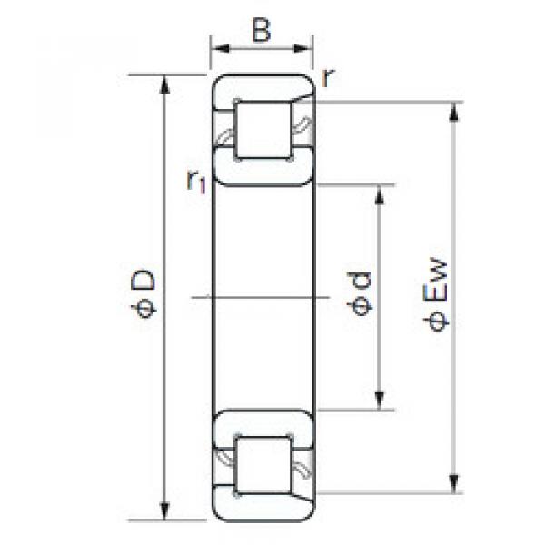 Cylindrical Bearing NF 211 NACHI #1 image