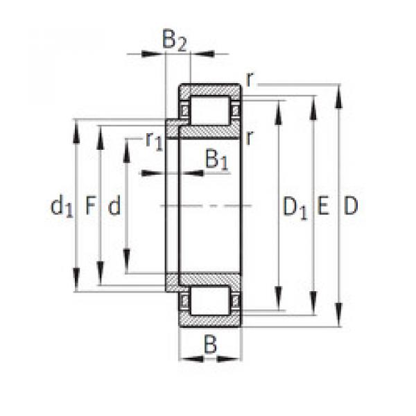 Cylindrical Bearing NJ340-E-M1+HJ340-E FAG #1 image