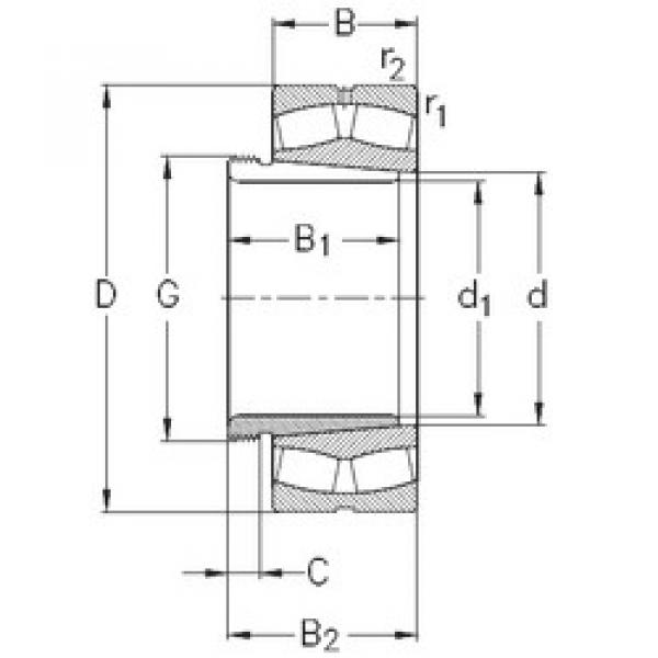 spherical roller bearing axial load 241/530-K30-MB-W33+AH241/530 NKE #1 image