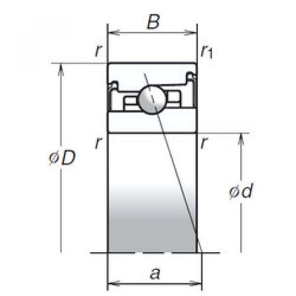 angular contact thrust bearings 60BER20SV1V NSK #5 image