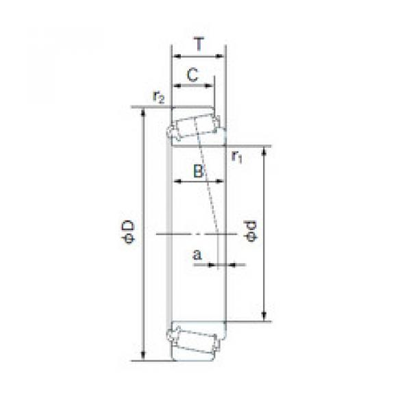 tapered roller dimensions bearings 6460YA/6420 NACHI #1 image