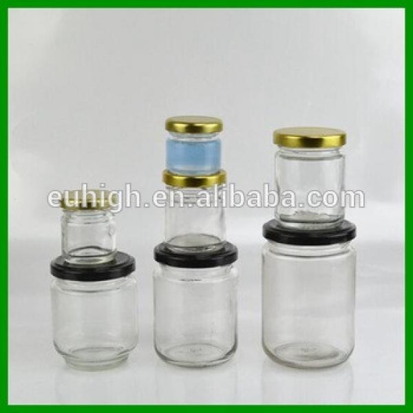 high quality best sell round jam glass bottle with tin plalte cap #1 image
